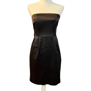 Express Design Studio Strapless Satin Pleated Cocktail Dress Size 2